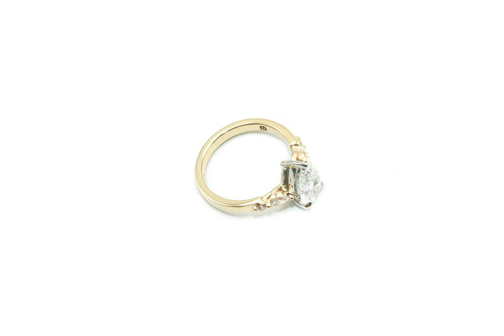 Pear Center Engagement Ring