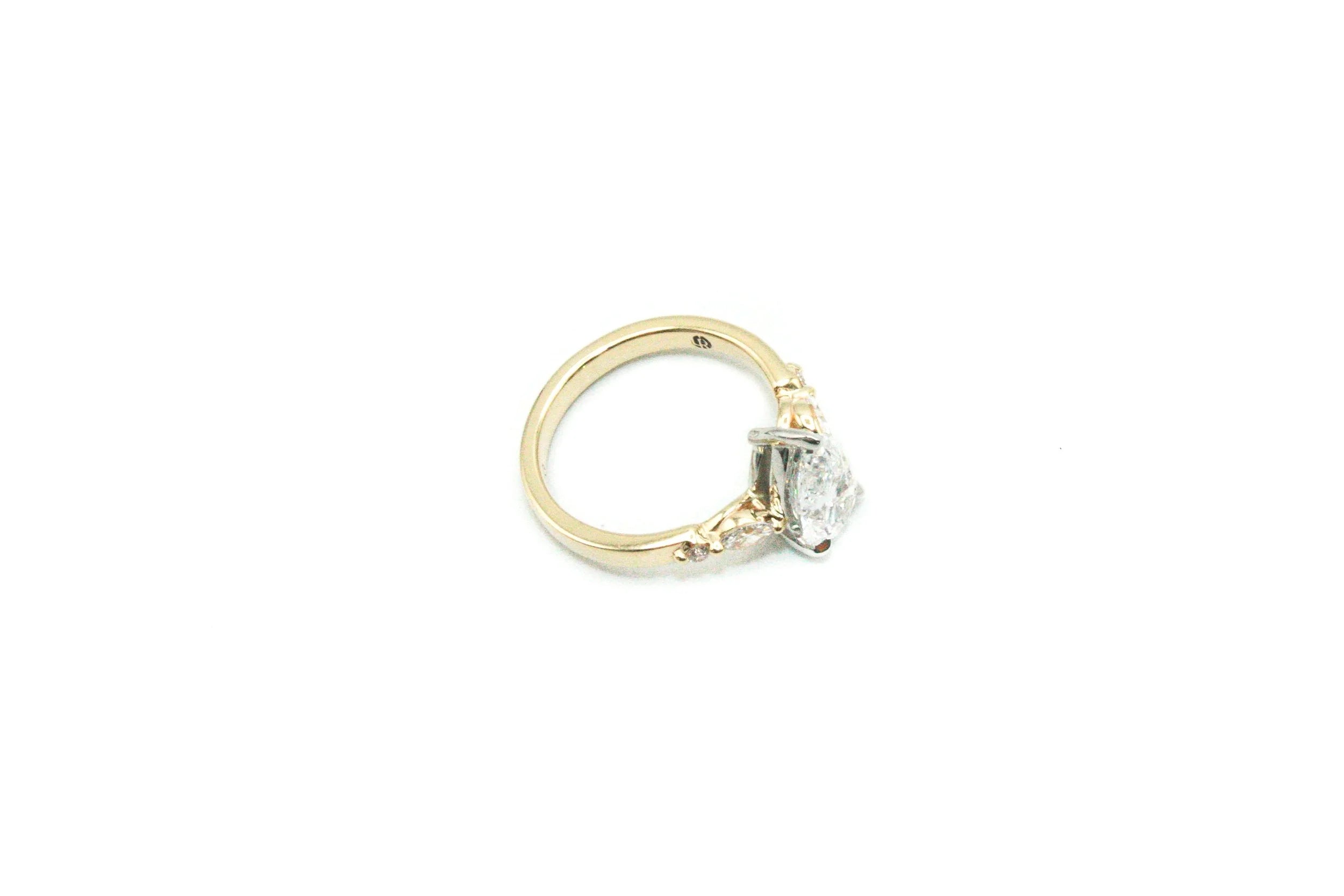 Pear Center Engagement Ring