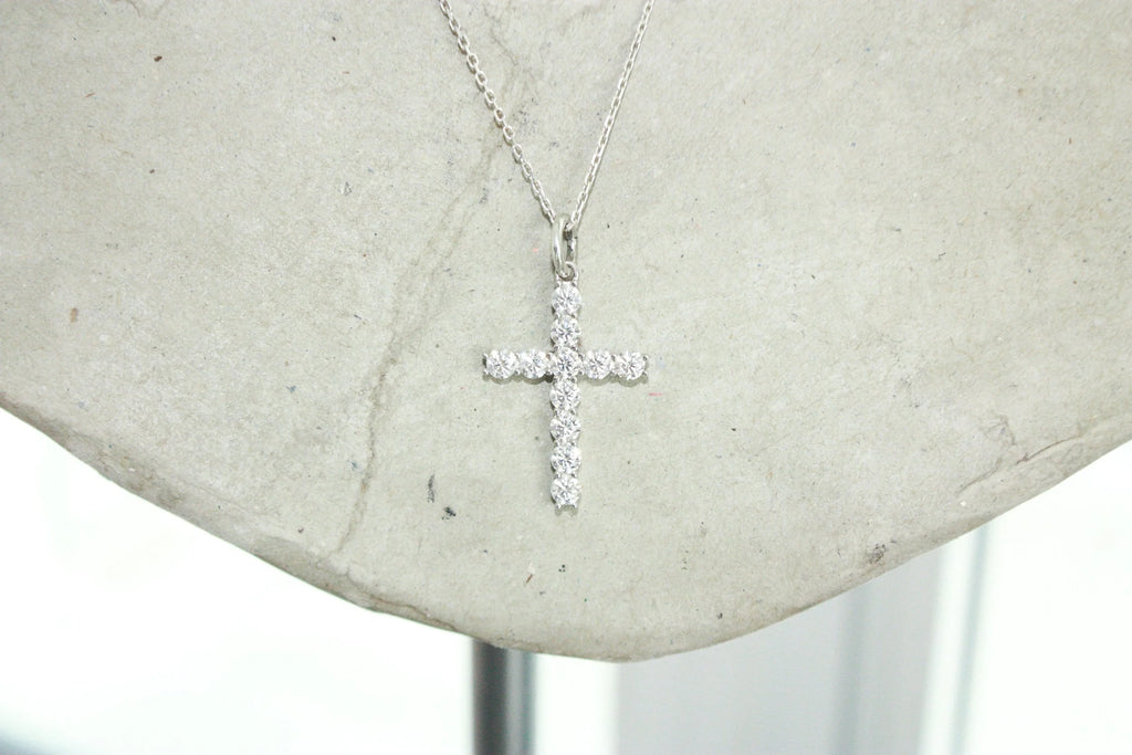XL Cross Moissanite Necklace