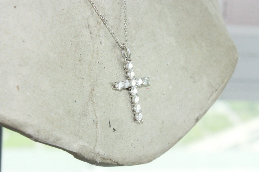 XL Cross Moissanite Necklace