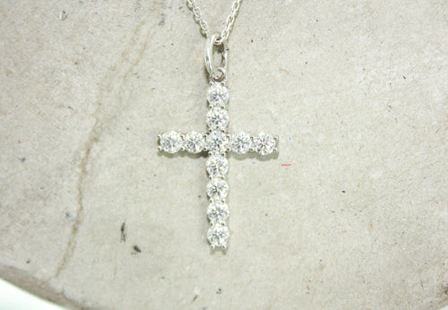 XL Cross Moissanite Necklace