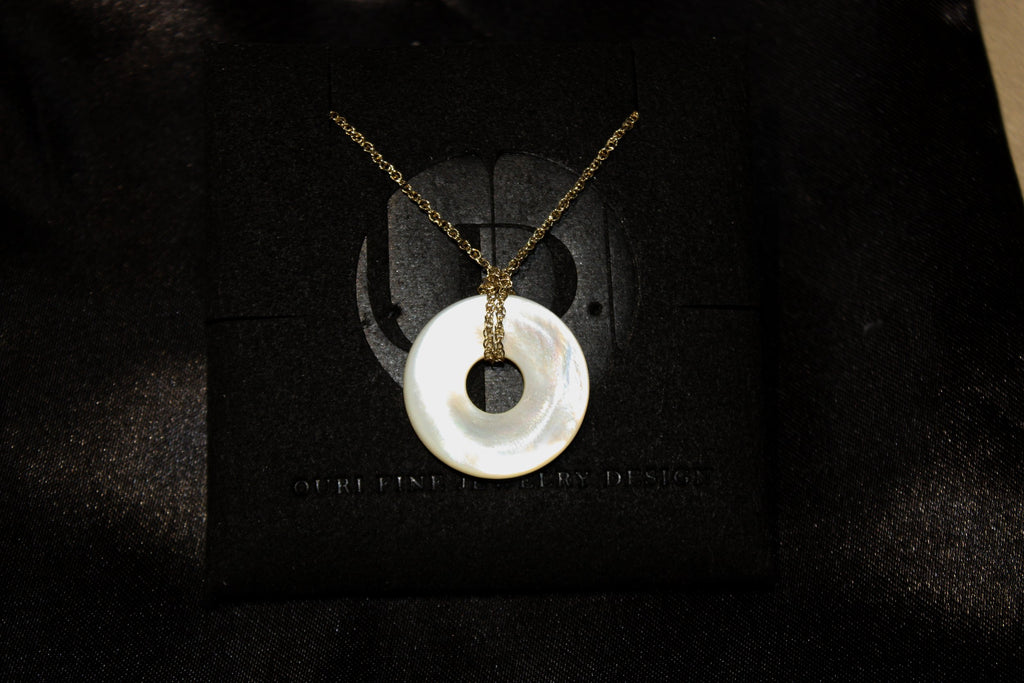 Circle of Life Mother of Pearl Pendant Necklace