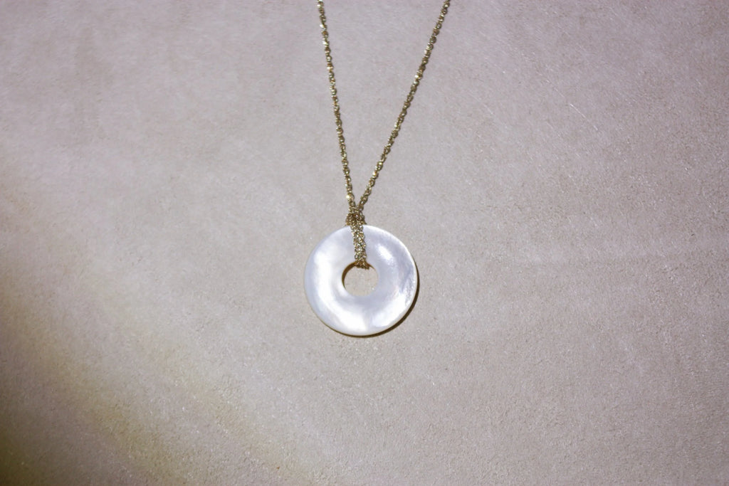 Circle of Life Mother of Pearl Pendant Necklace