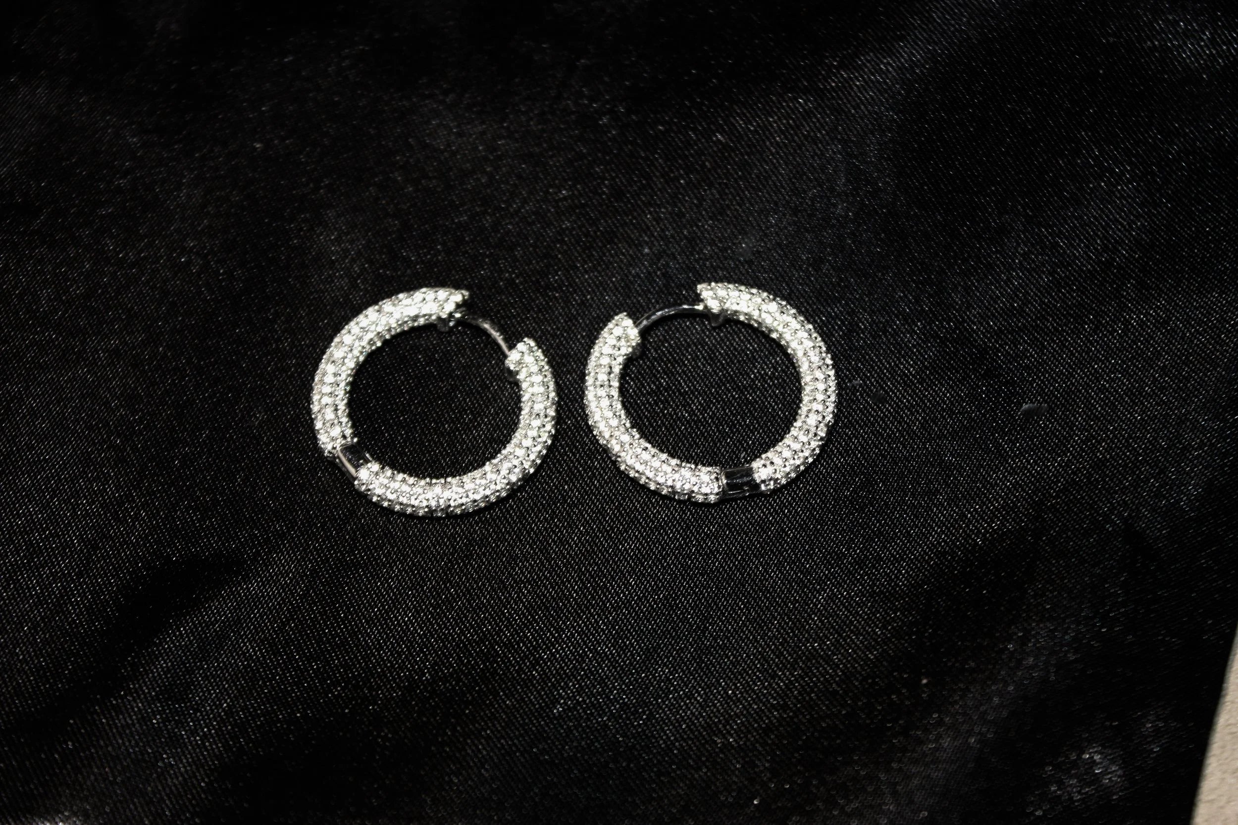 Medium Iced Hoops