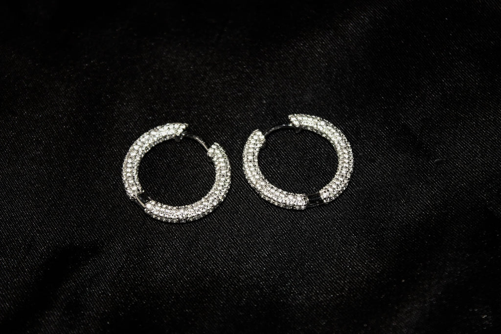 Medium Iced Hoops