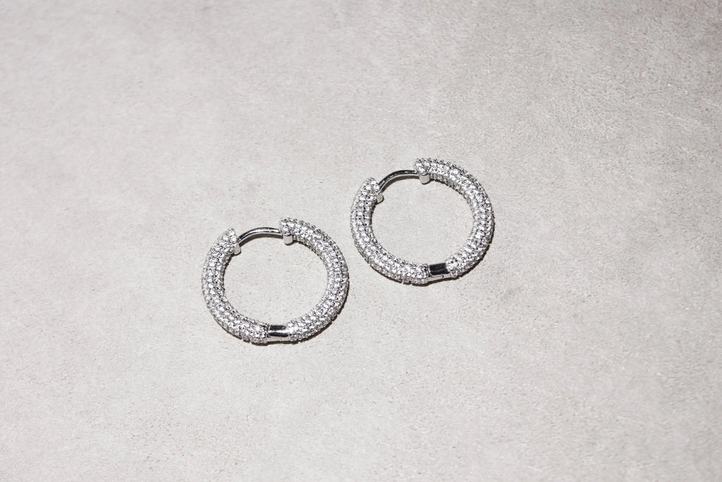 Medium Iced Hoops