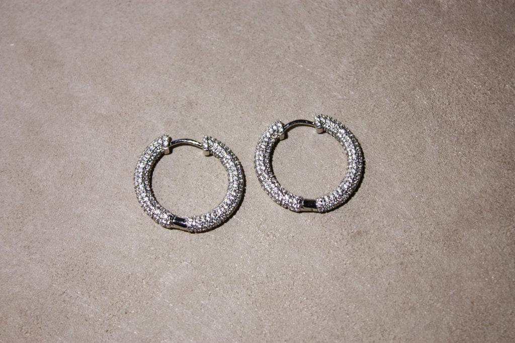 Medium Iced Hoops