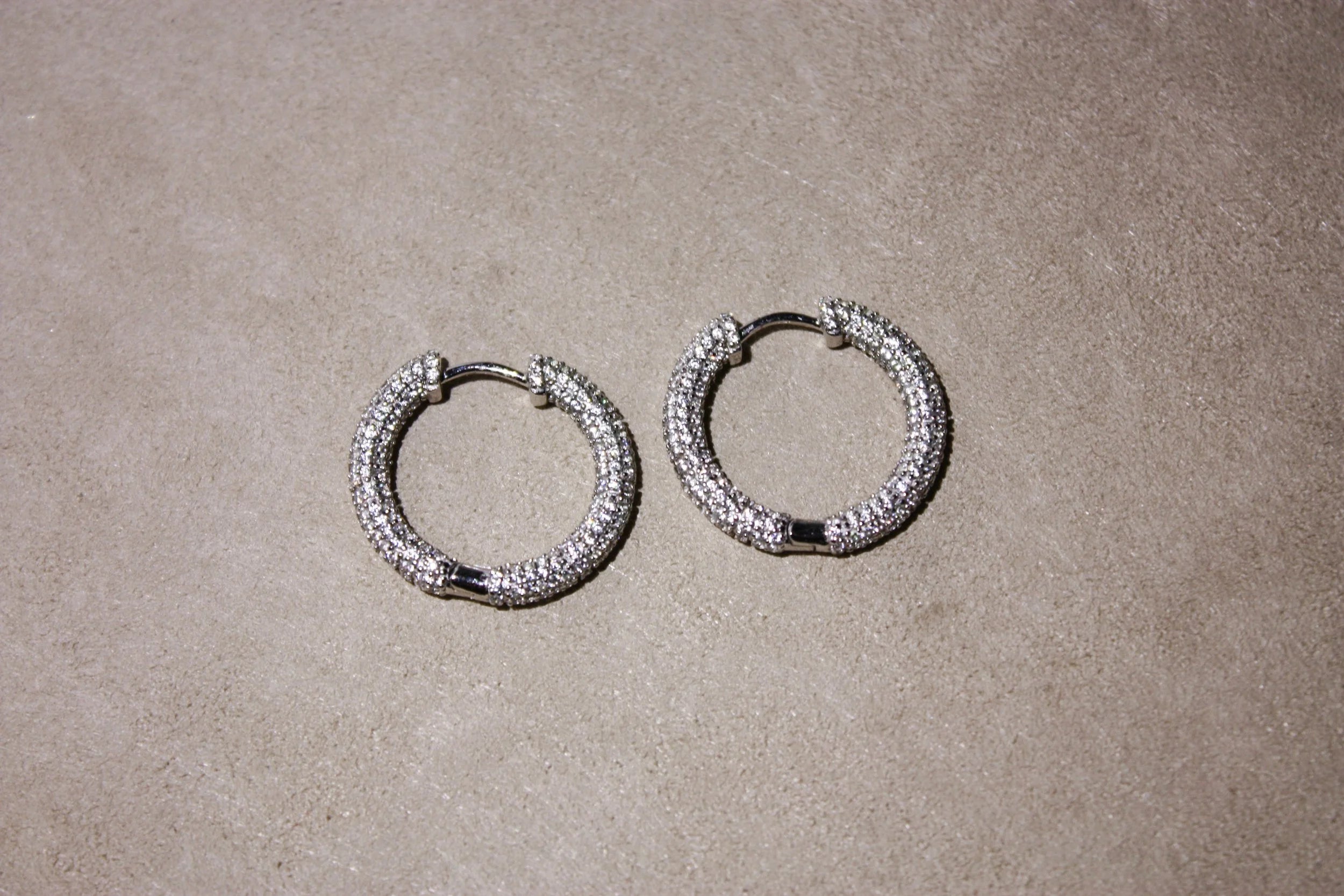 Medium Iced Hoops