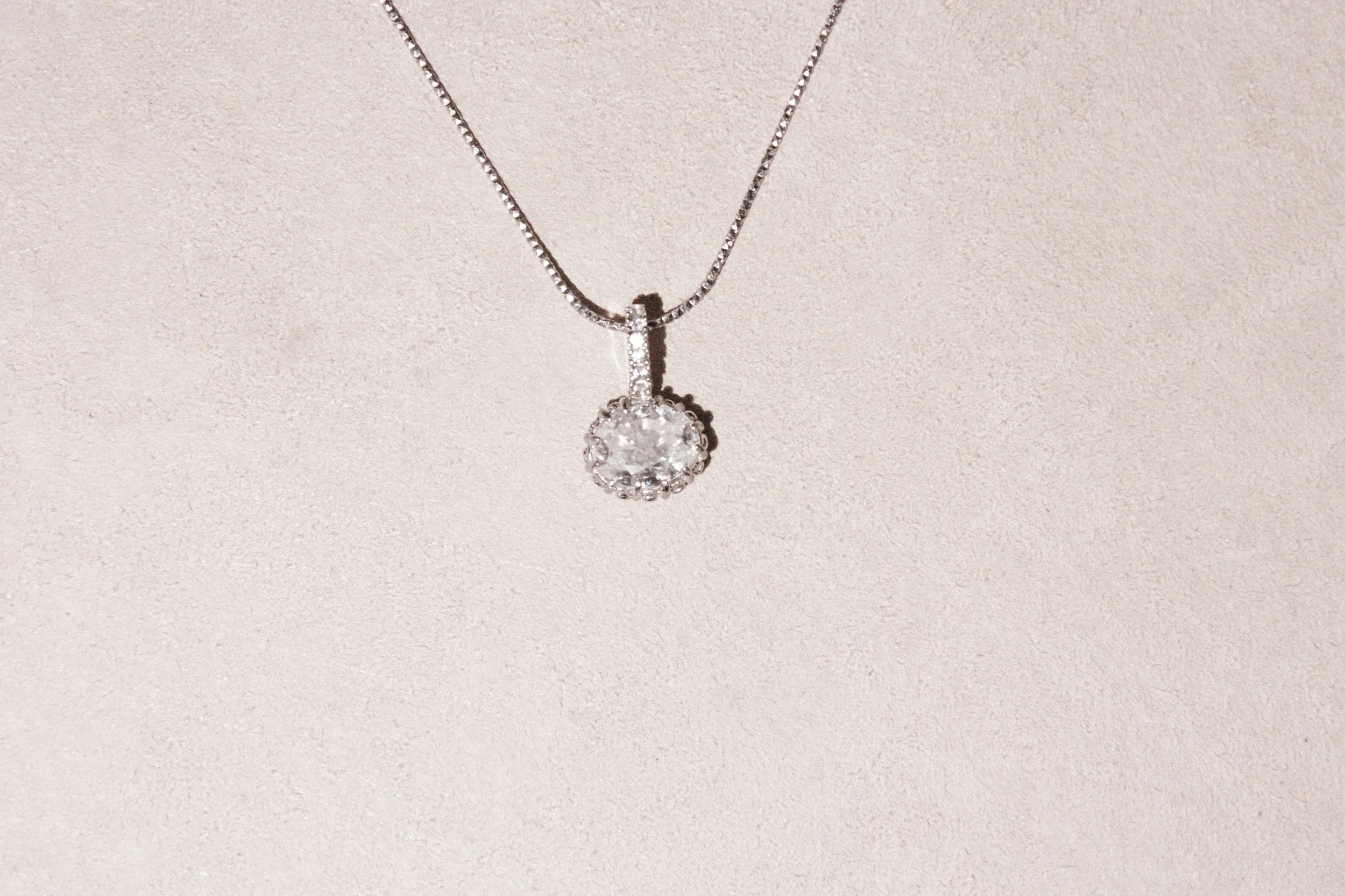 Oval Moissanite Pendant Necklace