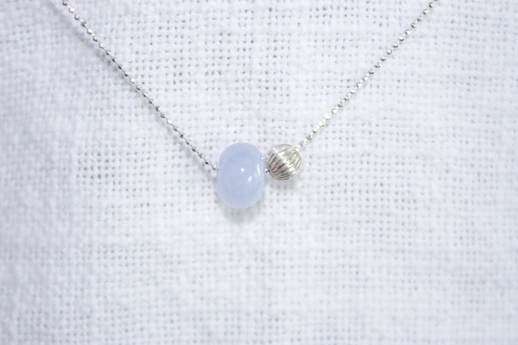 Toi et Moi Lavender Jade Bead Necklace
