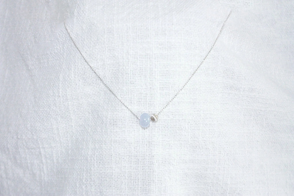 Toi et Moi Lavender Jade Bead Necklace