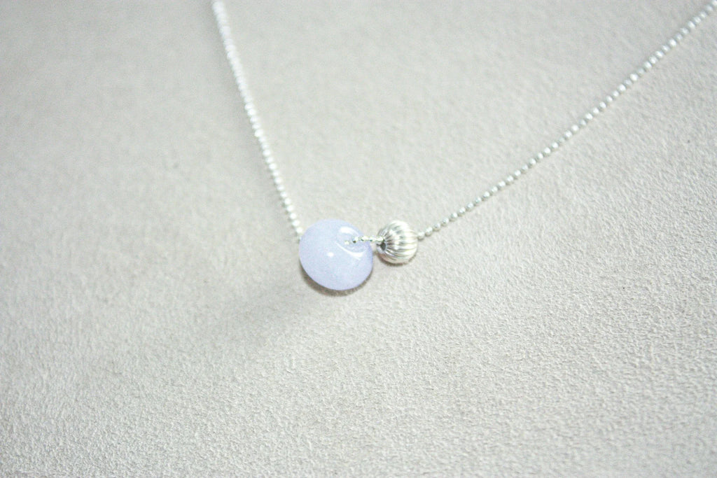 Toi et Moi Lavender Jade Bead Necklace