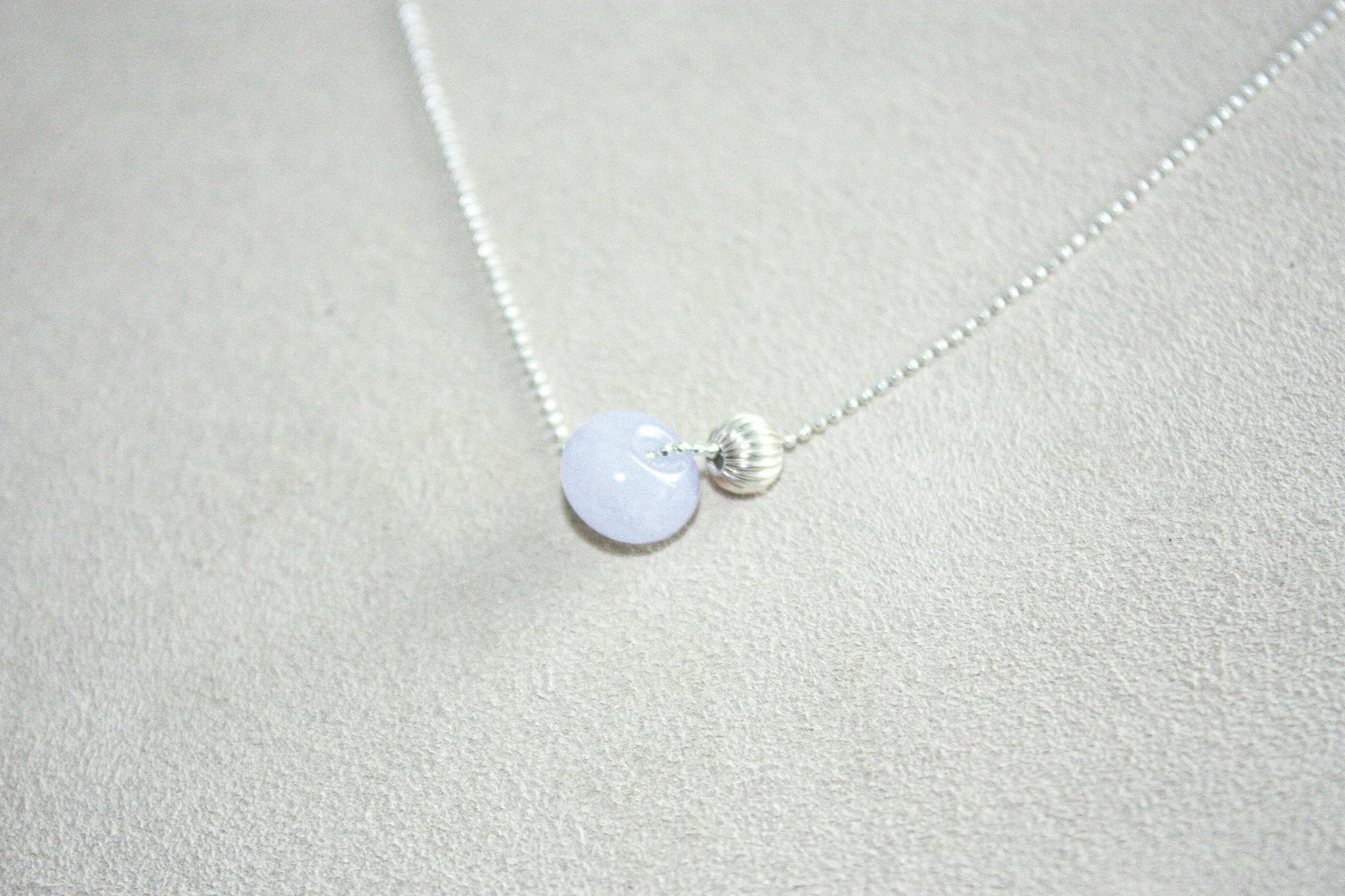 Toi et Moi Lavender Jade Bead Necklace