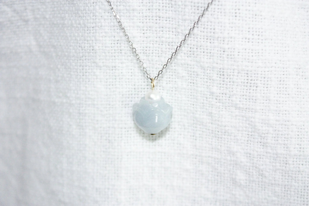 Lotus Jade with Pearl Necklace