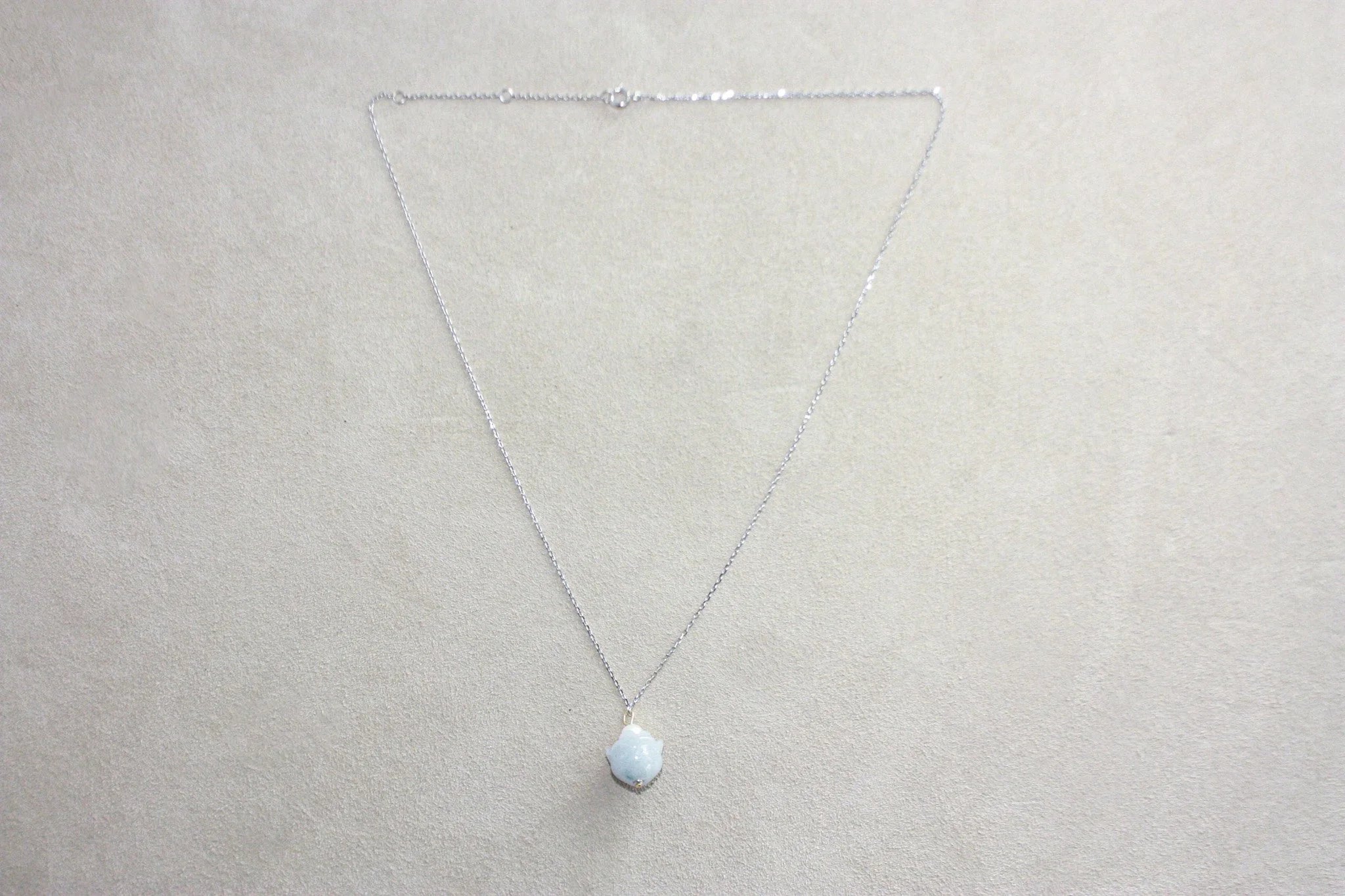 Lotus Jade with Pearl Necklace