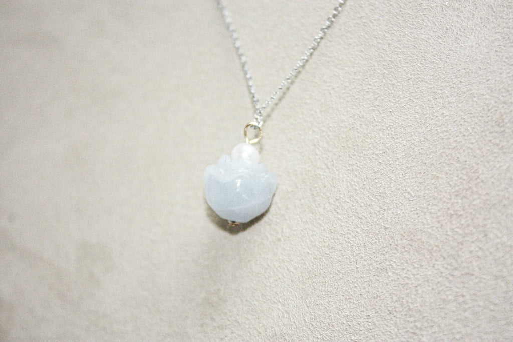 Lotus Jade with Pearl Necklace