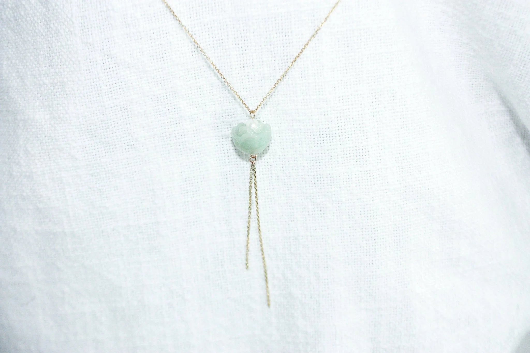 Lotus Jade Chain Necklace