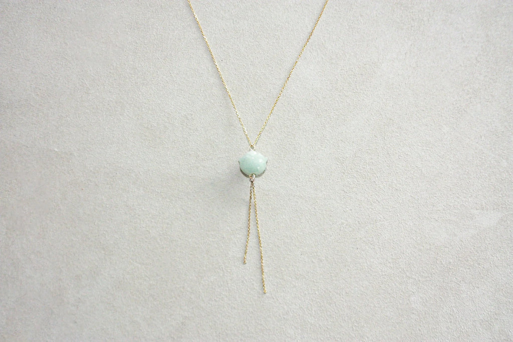 Lotus Jade Chain Necklace