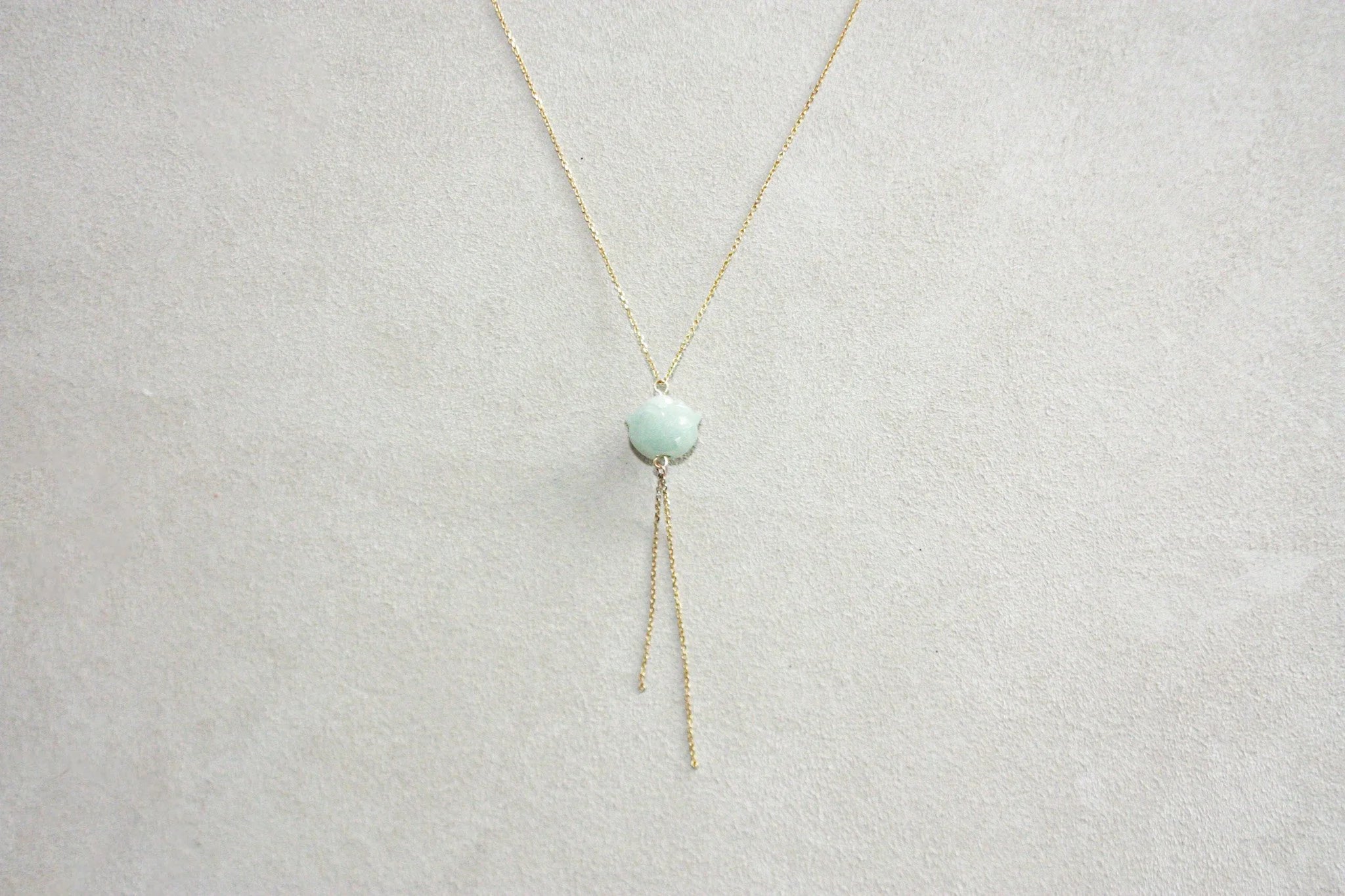 Lotus Jade Chain Necklace