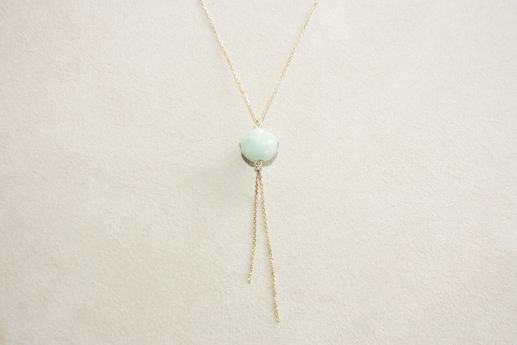 Lotus Jade Chain Necklace