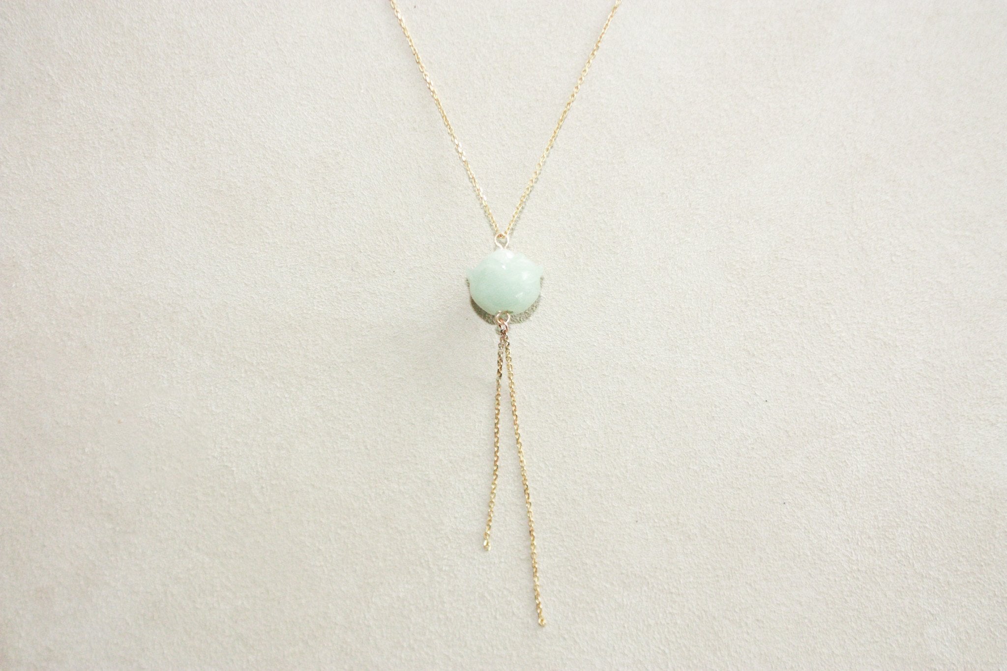Lotus Jade Chain Necklace