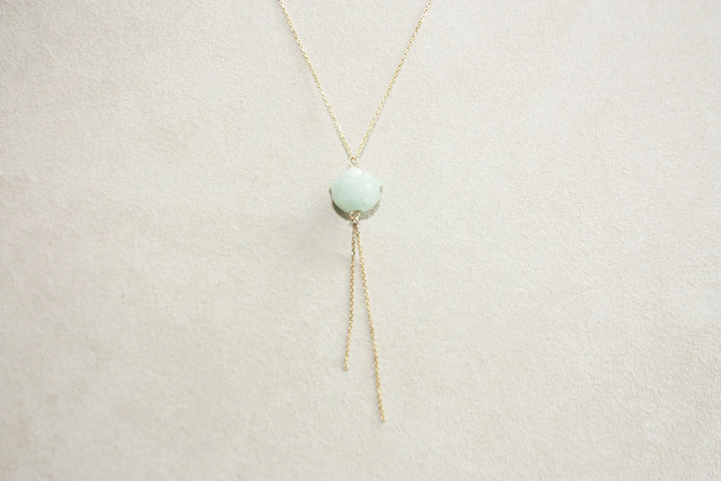 Lotus Jade Chain Necklace