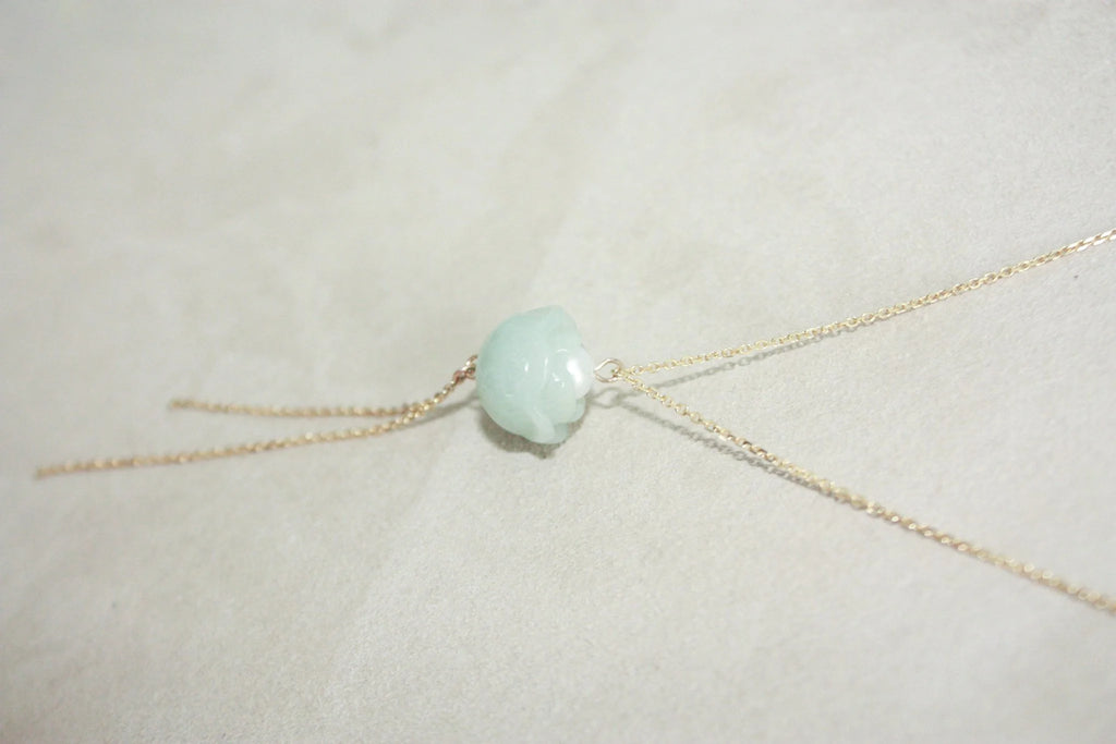 Lotus Jade Chain Necklace