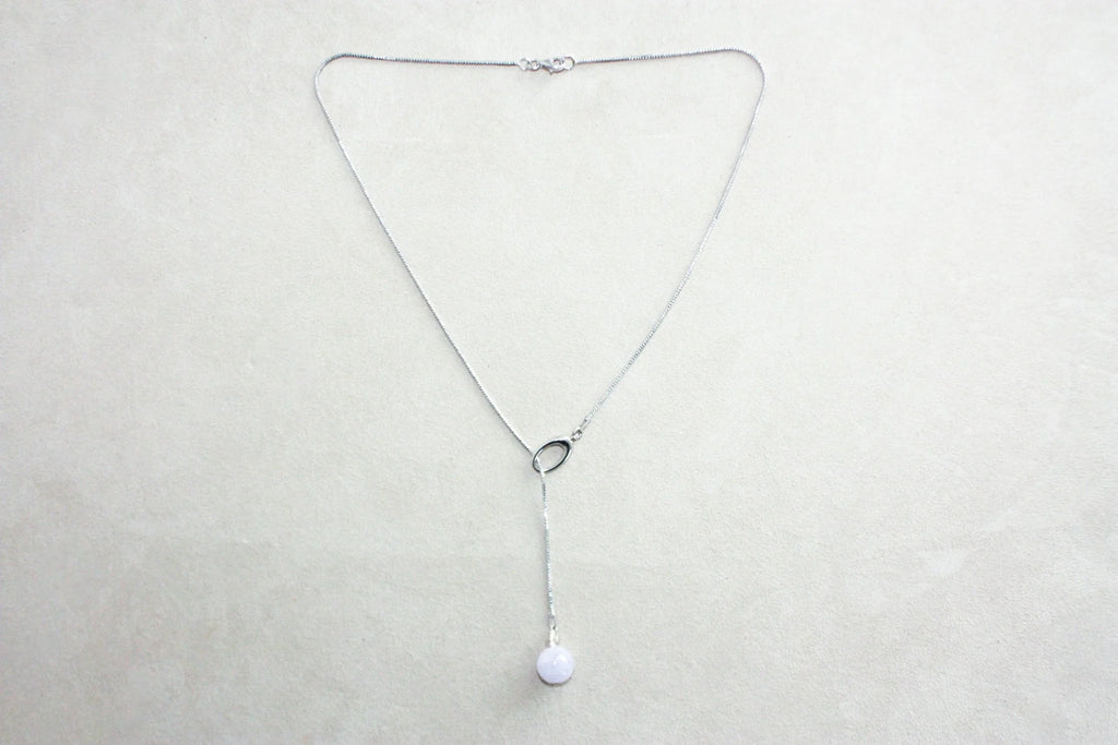 Threaded Lavender Jade Necklace