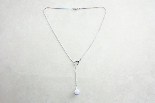 Threaded Lavender Jade Necklace