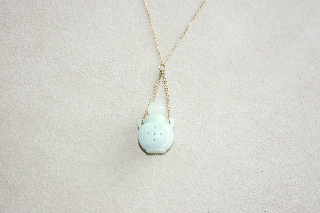 Perfume Bottle Jade Necklace