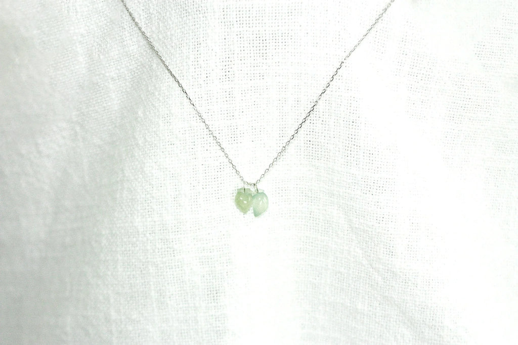 Peach Pair Perfect Jade Necklace
