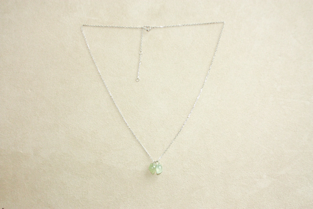Peach Pair Perfect Jade Necklace