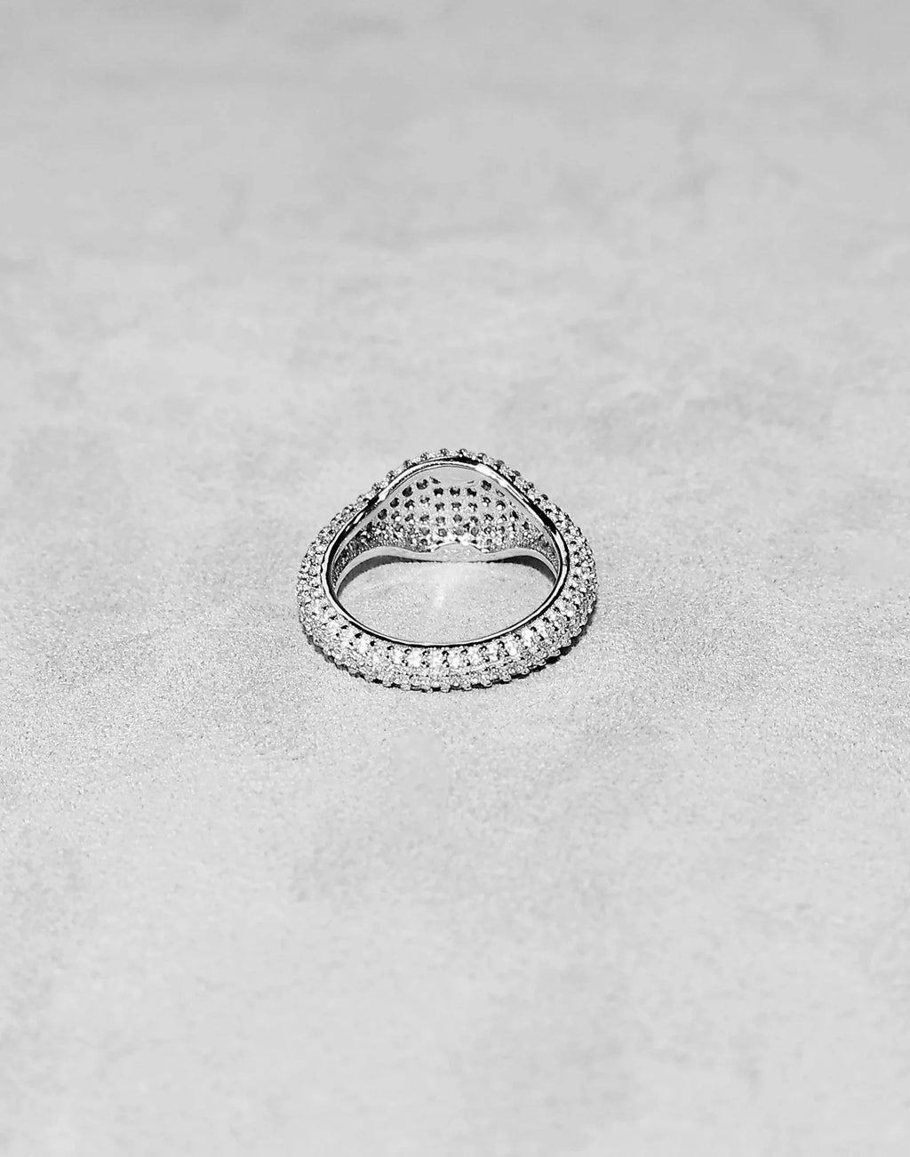 Pavé Signet Dome Pinky Ring