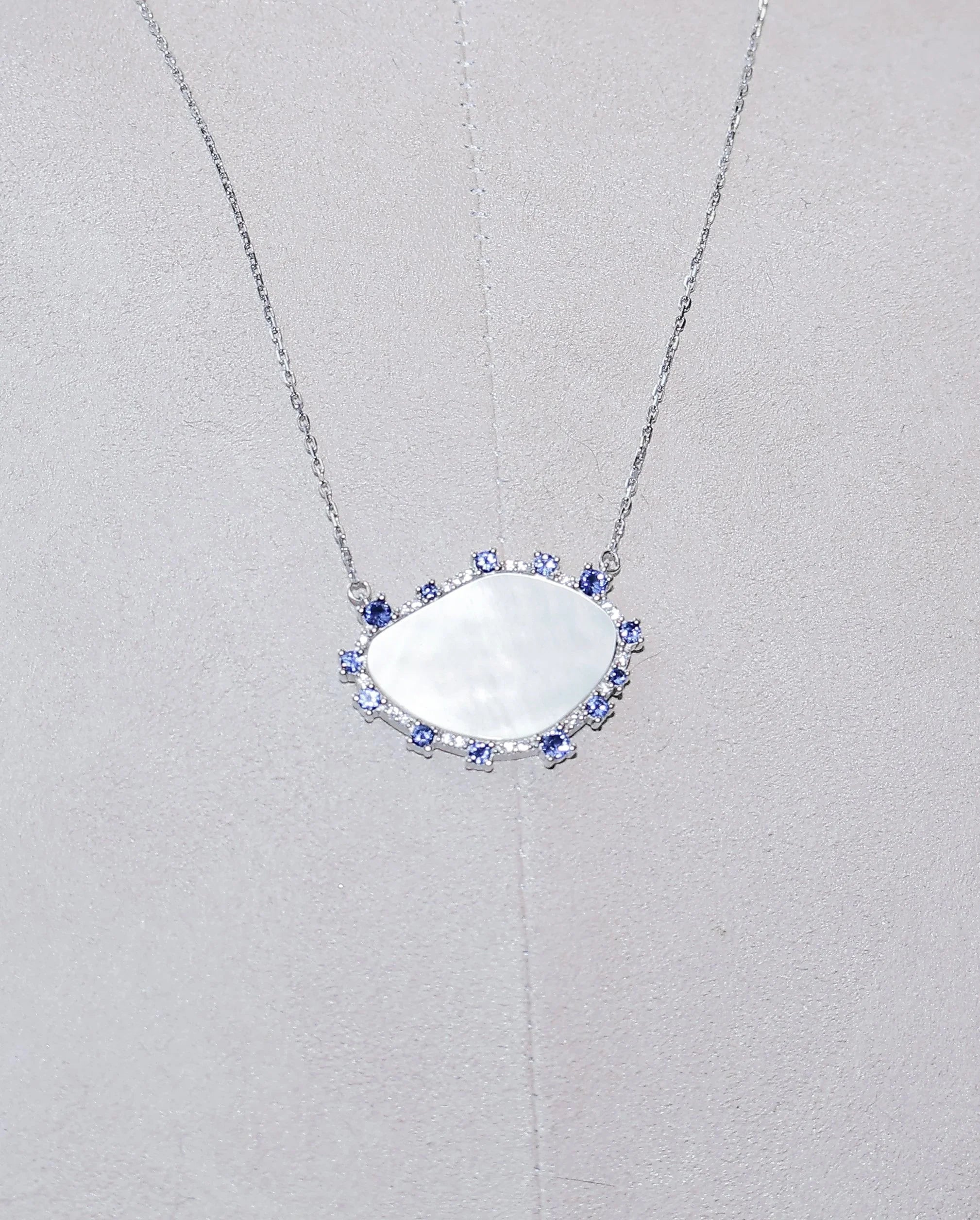 Mother-of-Pearl Slab Necklace