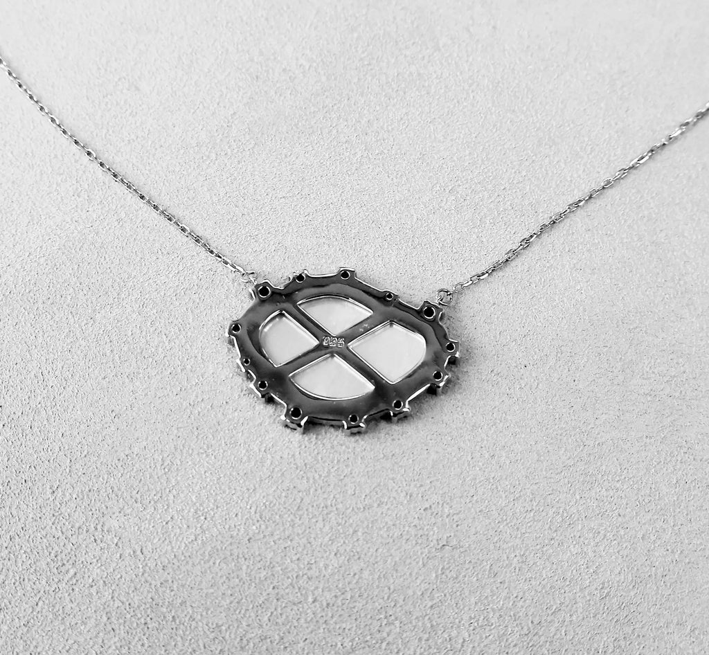 Mother-of-Pearl Slab Necklace