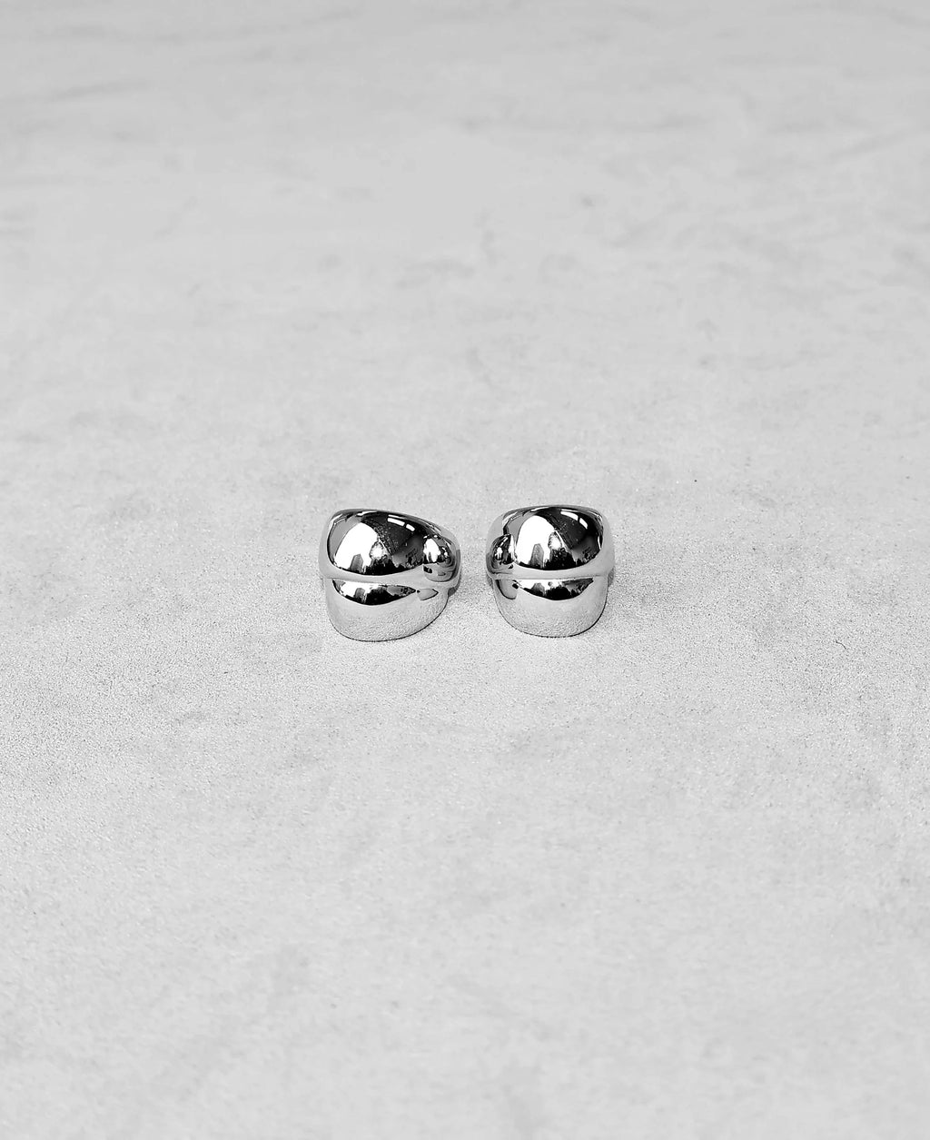 Wide Dome Hoop Earrings