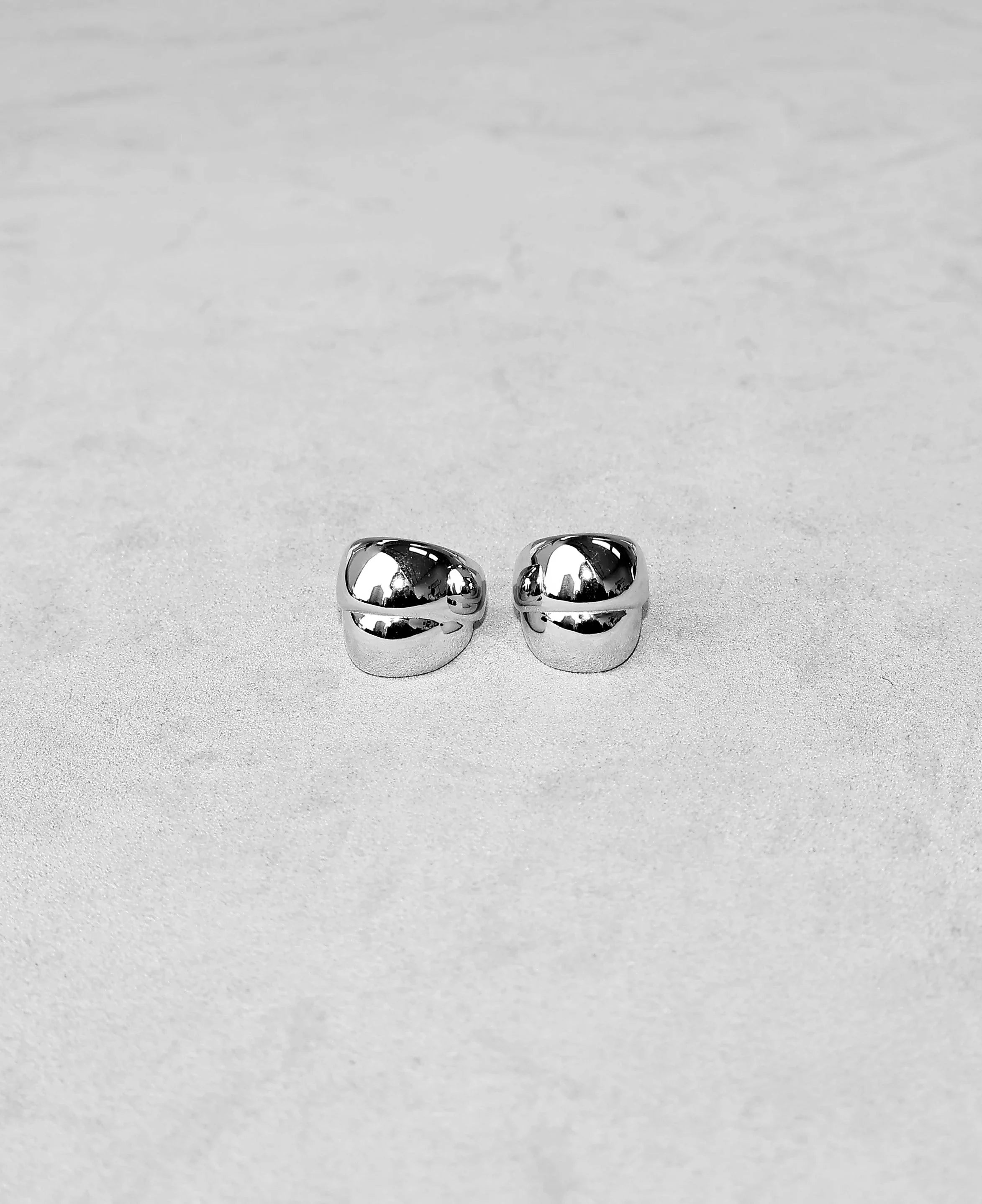 Wide Dome Hoop Earrings