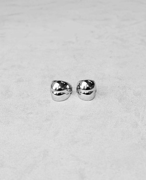 Wide Dome Hoop Earrings
