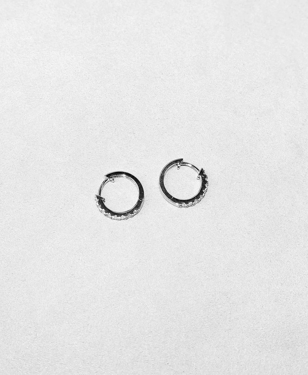 Moissanite Pavé Hoop Earrings
