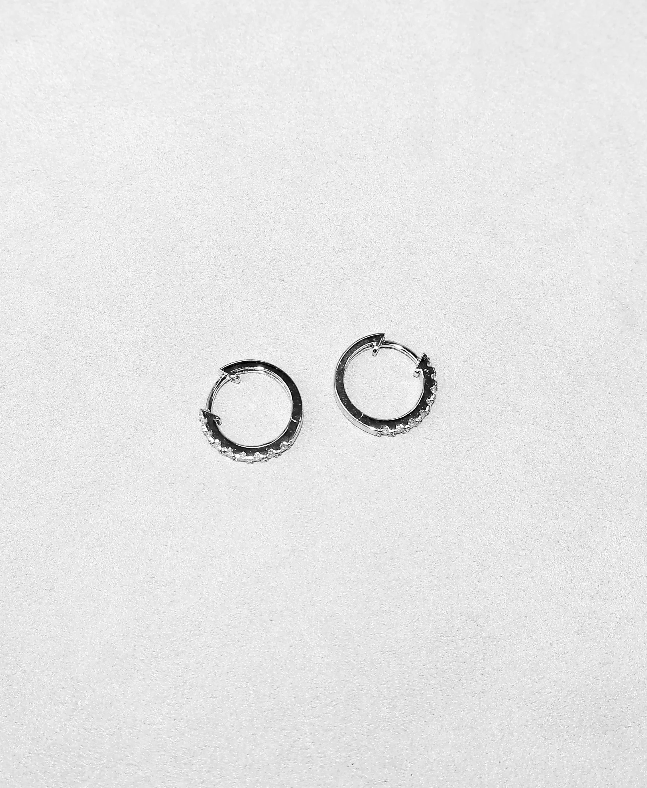 Moissanite Pavé Hoop Earrings