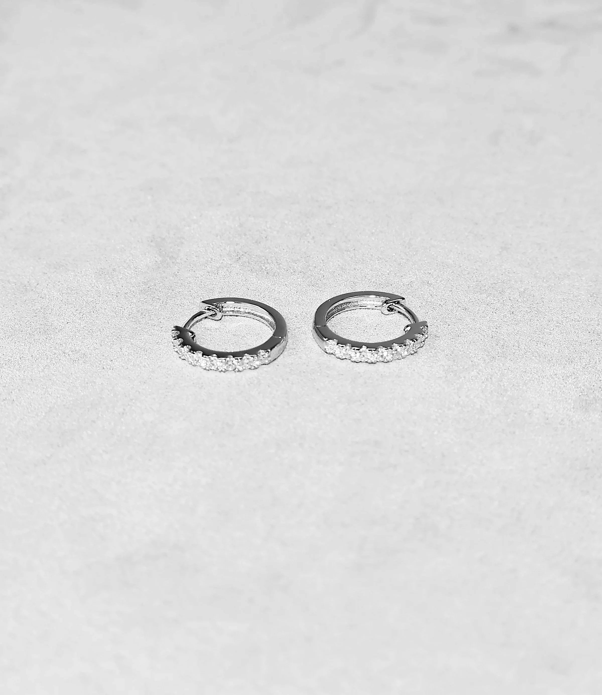 Moissanite Pavé Hoop Earrings