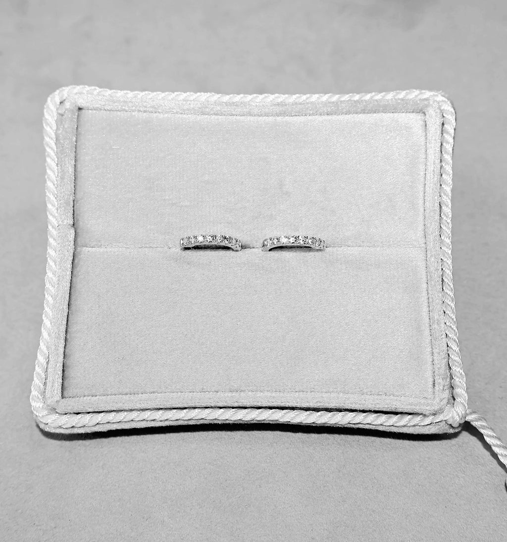 Moissanite Pavé Hoop Earrings