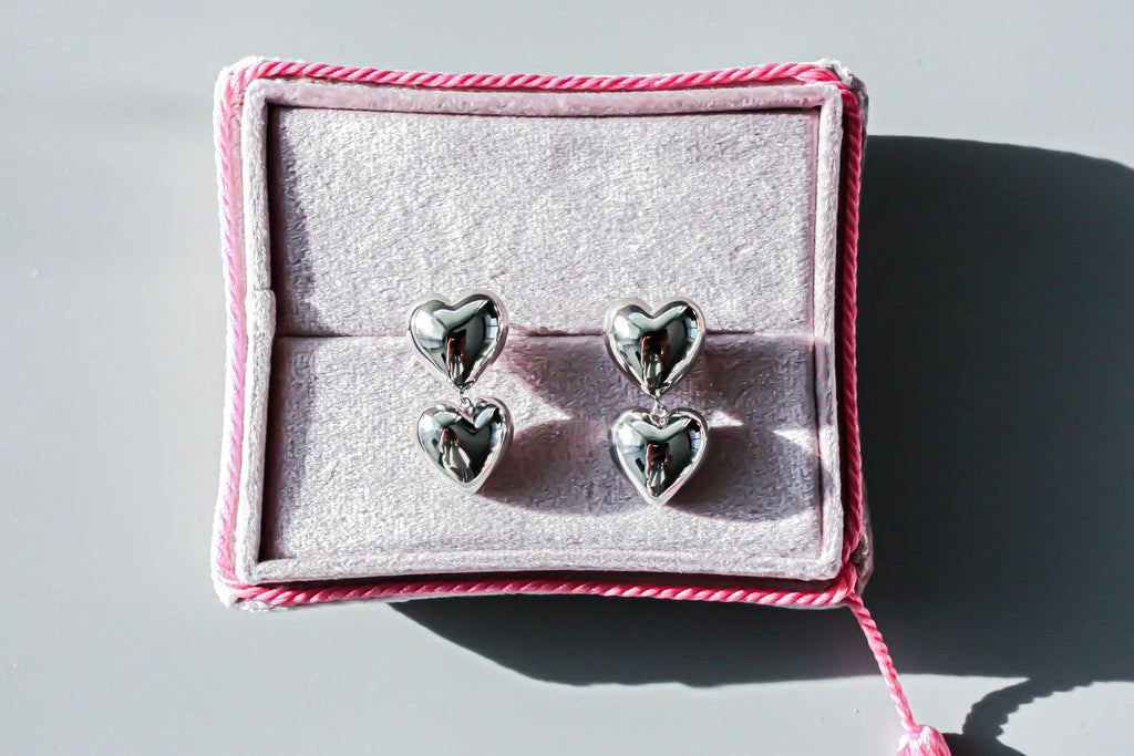 Bubble Heart Earrings