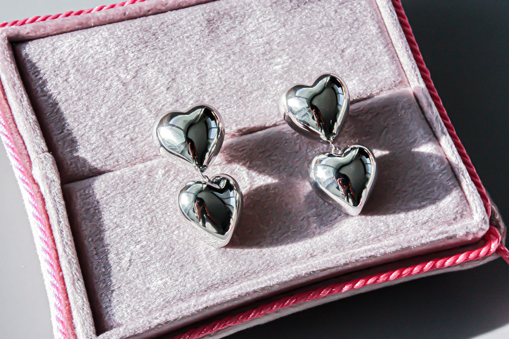 Bubble Heart Earrings