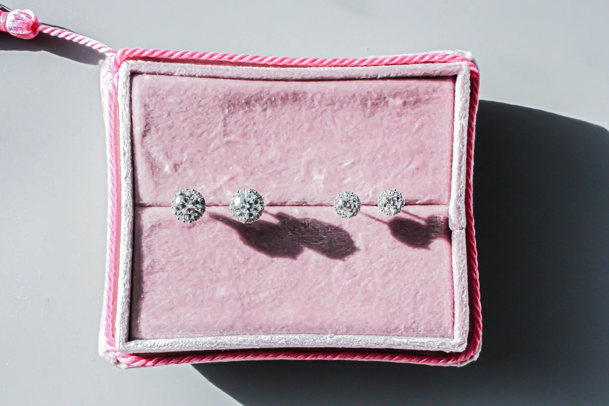 Round Halo Moissanite Studs
