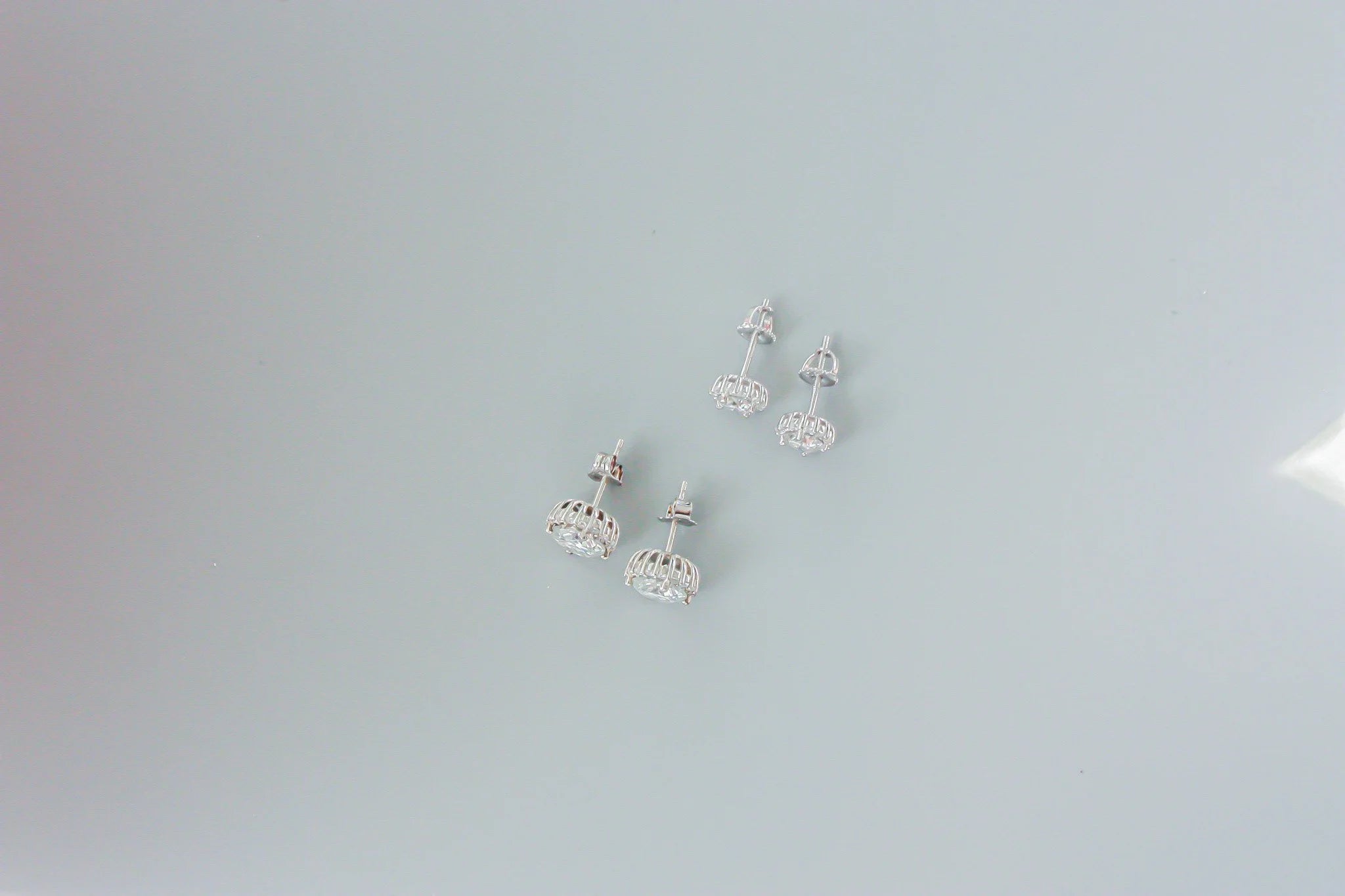 Round Halo Moissanite Studs