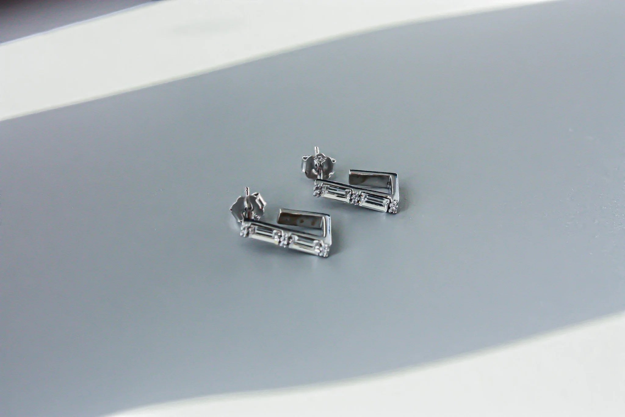 Baguette Angular Earrings