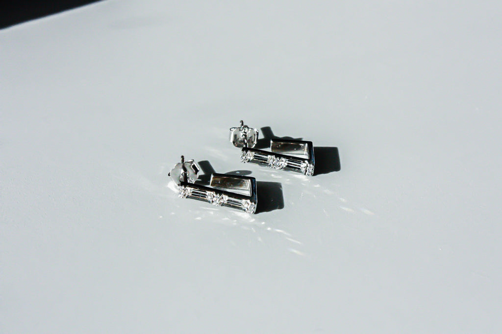 Baguette Angular Earrings