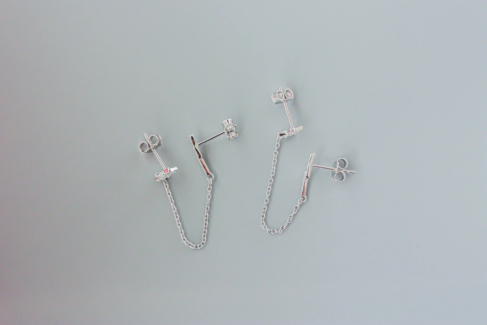 Star Bolt Double Piercing Earrings