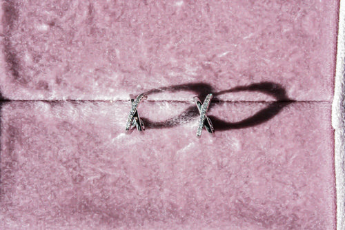 X Half Hoop Earrings